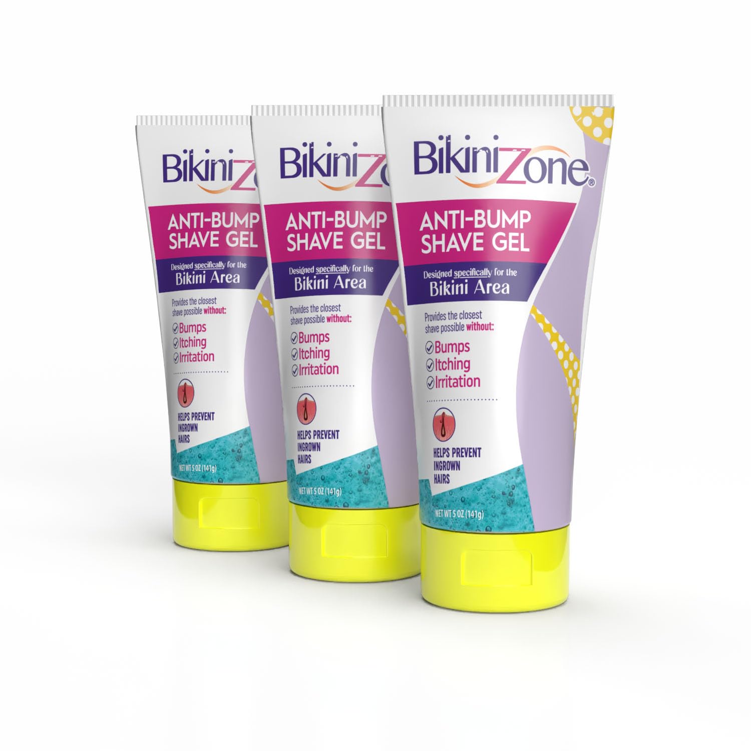 Bikini Zone Shave Gel Anti-Bumps, 4 Ounce (3 Pack)