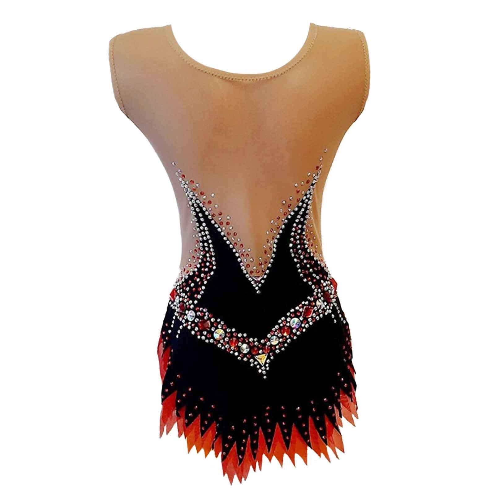 Trykoty Do Gimnastyki Artystycznej Dla Dziewczynek Damskie Kostiumy Do Gimnastyki Rhinestone Trykot Do Tańca Świecący Strój Do Ćwiczeń