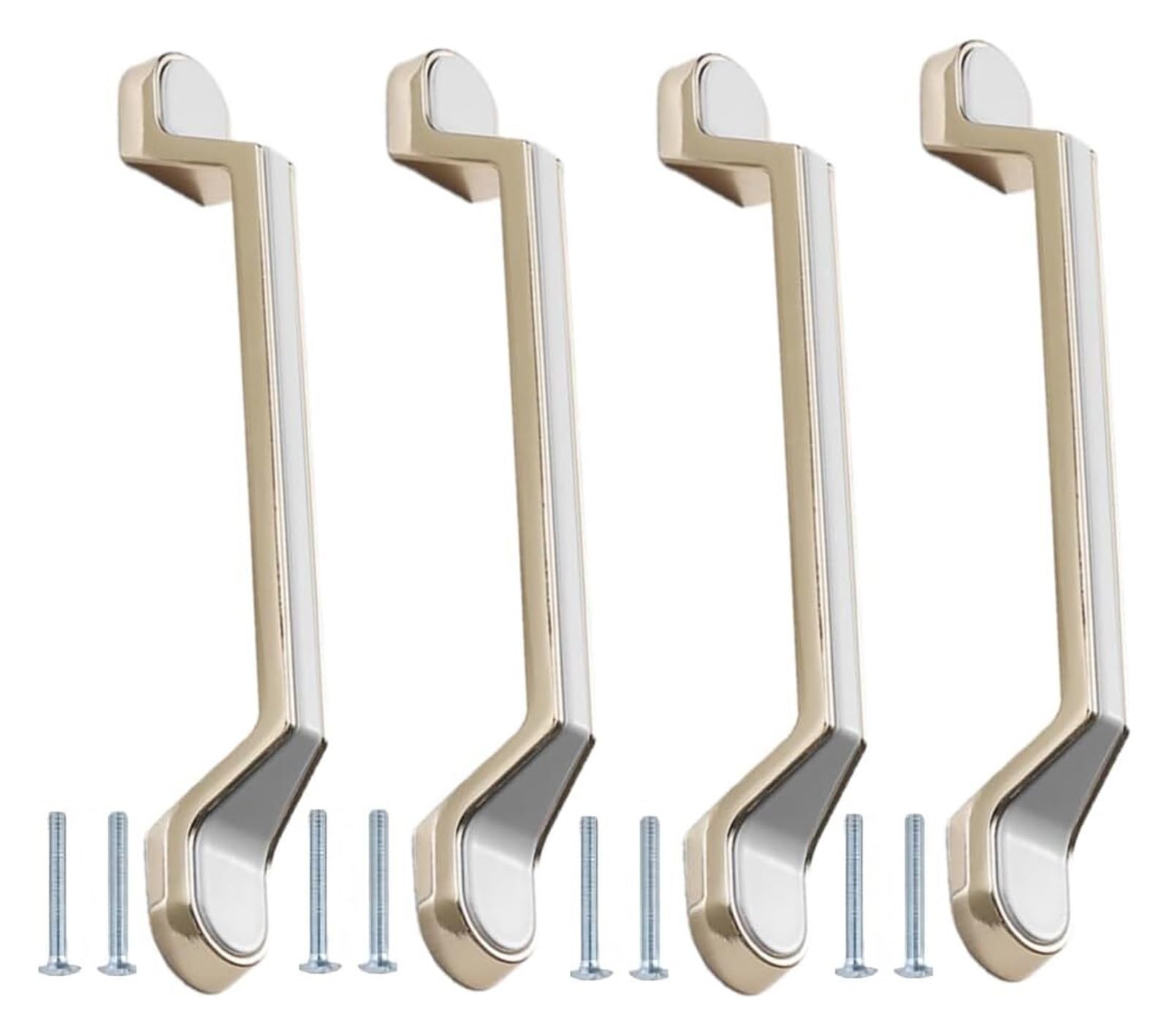 NLQCSXWEP Zinc Alloy Cabinet Bow Handle, Zinc Alloy Furniture Handles 4 pcs Multicolor 64-128mm(5924 White 128mm)