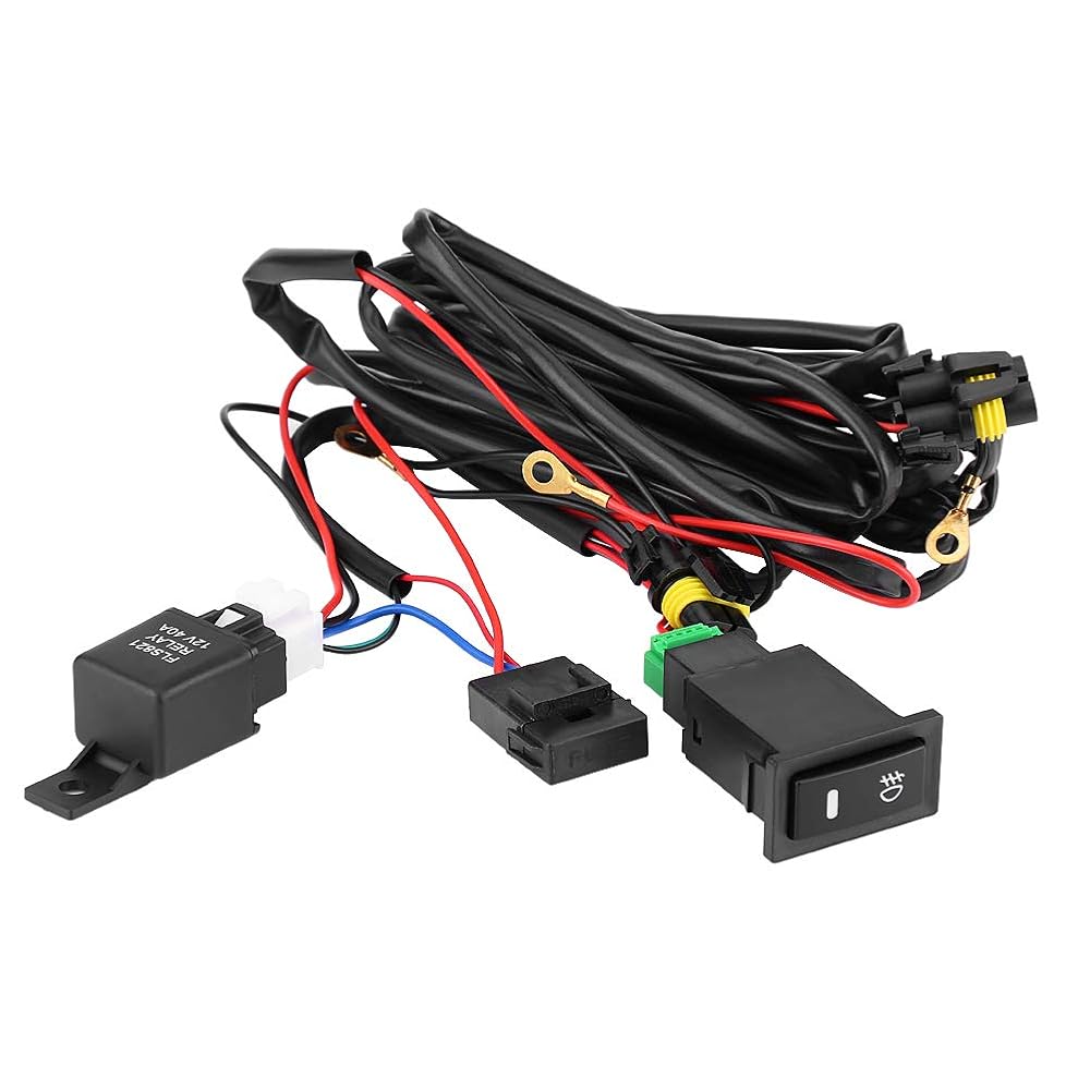 Amazon.co.jp: 12V 40A フォグランプリレー 配線キット 作業灯
