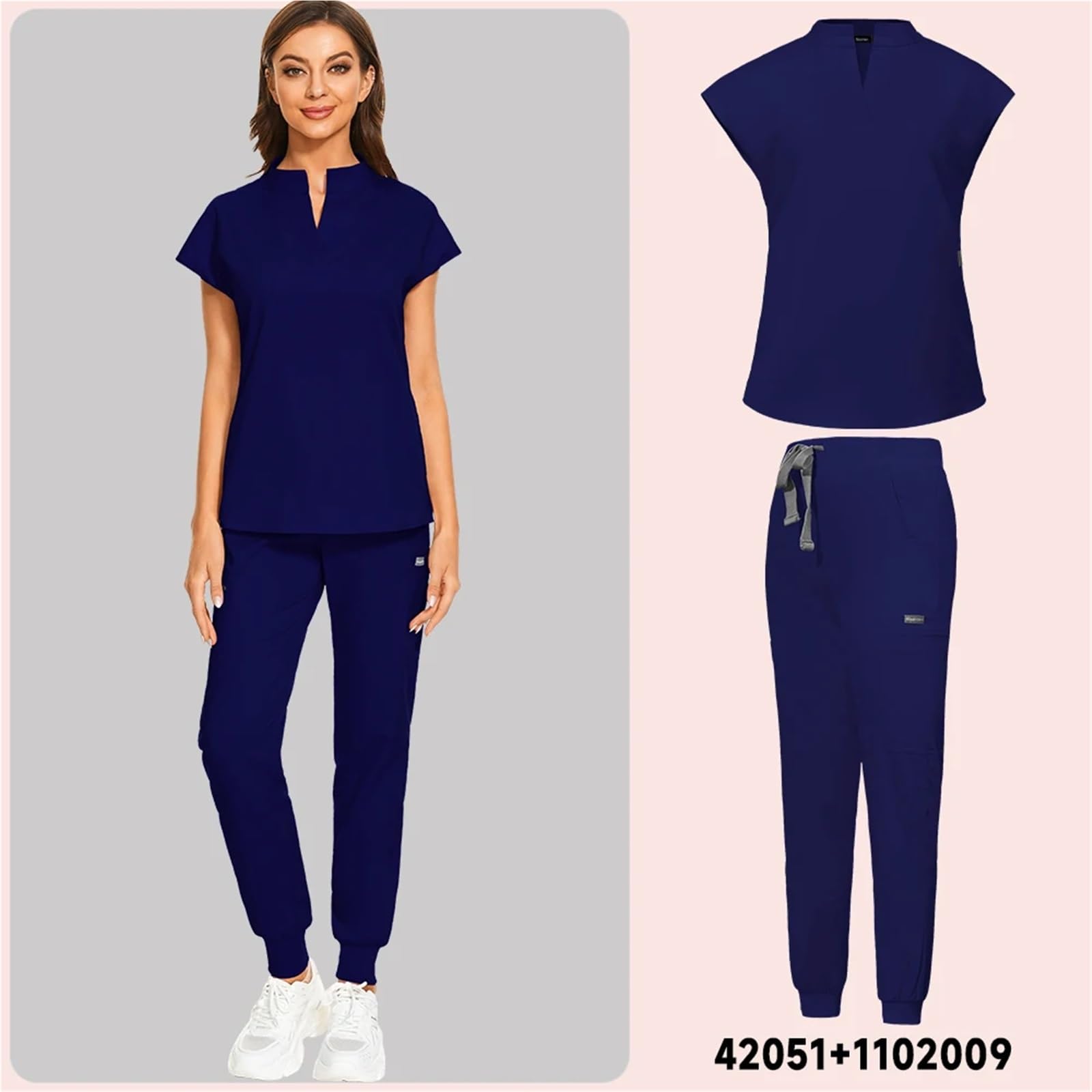 Uniforme Sanitario Unisex Uniformes médicos Ajustados for Mujer, Conjuntos de Uniformes, Accesorios for Enfermeras, clínicas dentales, Mascotas(Pink,XXL)