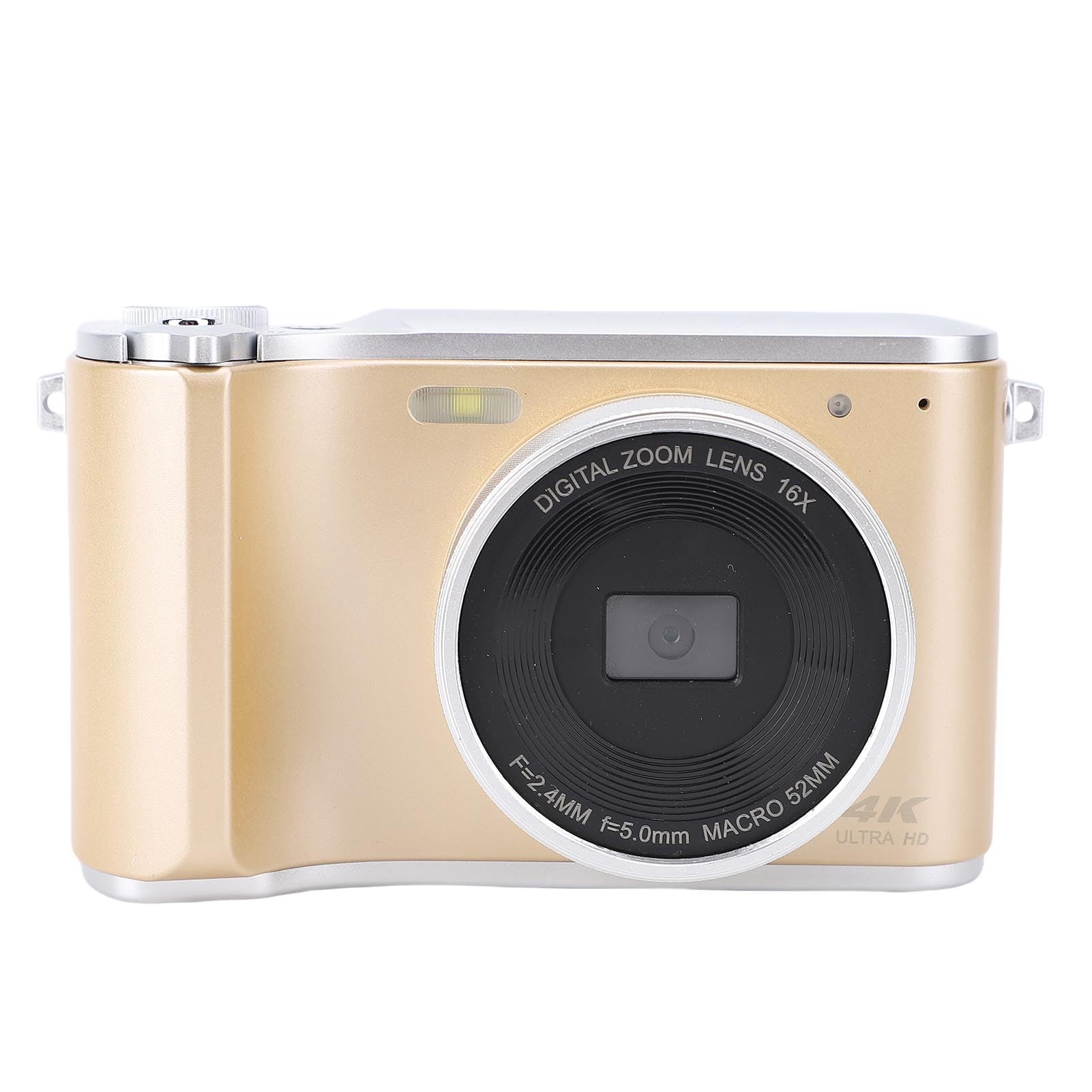 Generic Videocamera Digitale Professionale 4K con funzionalità Macro per Documentare i Traguardi, Batteria Ricaricabile, Bianco (GOLD)