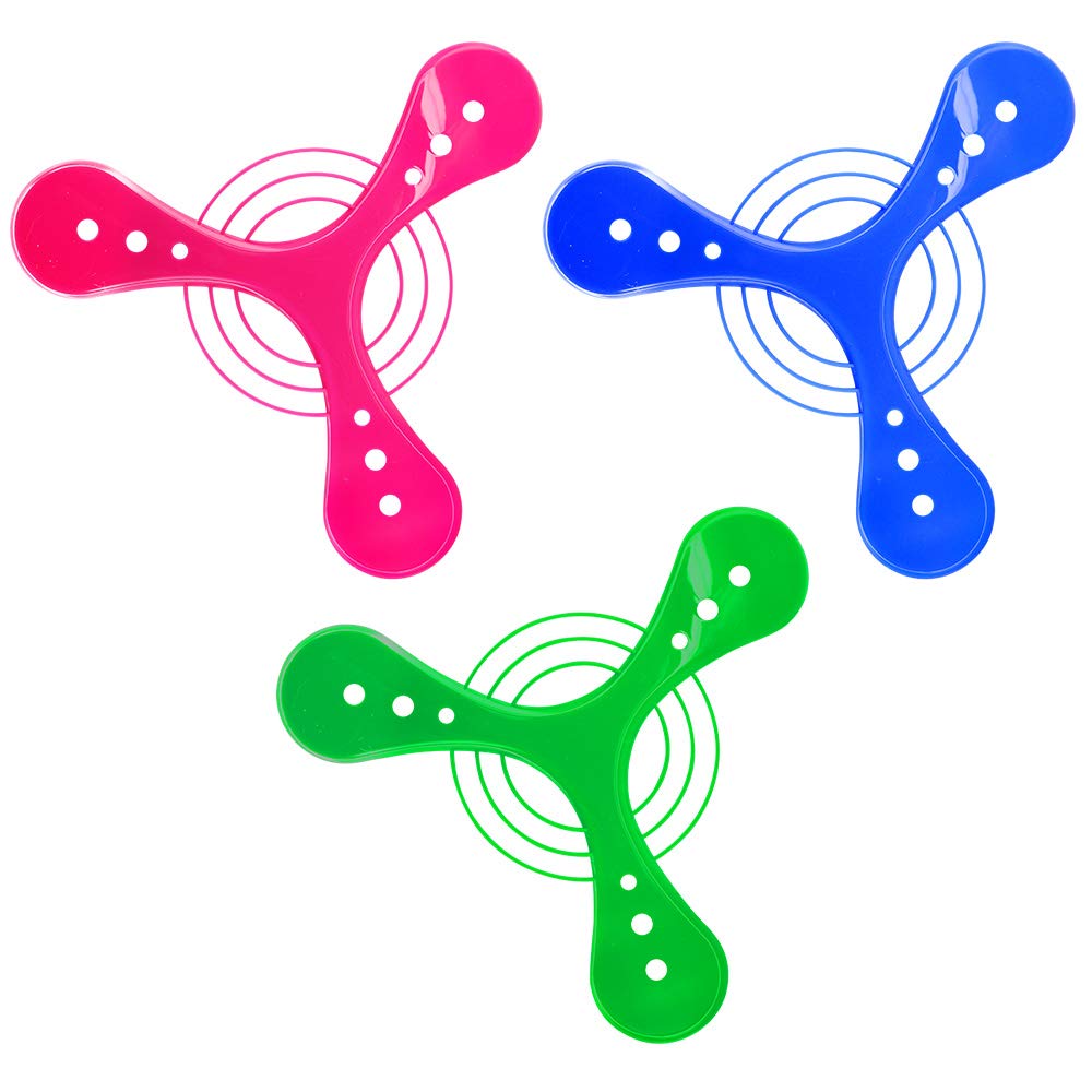 Kipp Brothers 6 Inch Mini Boomerang Plastic Flyer Toys - Pack of 12