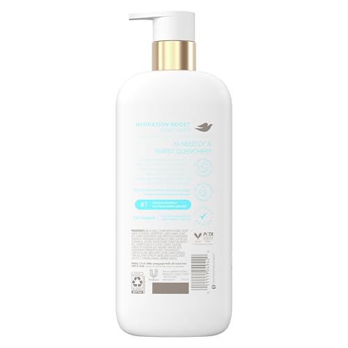 Dove Serum Body Wash Hydration Boost actively drenches dry skin with Hyaluronic Acid Serum 18.5 Fl Oz