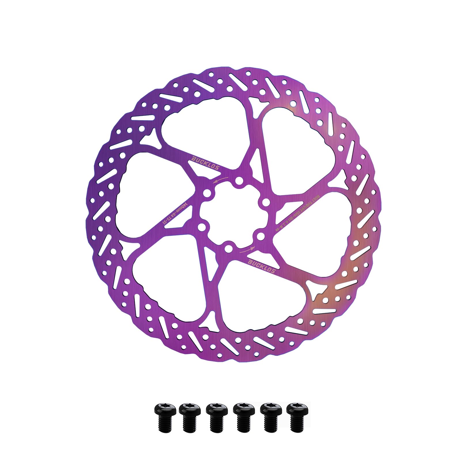 BUCKLOS RT58 MTB 140mm 160mm 180mm 203mm Bike Disc Brake Rotor with 6 Bolts