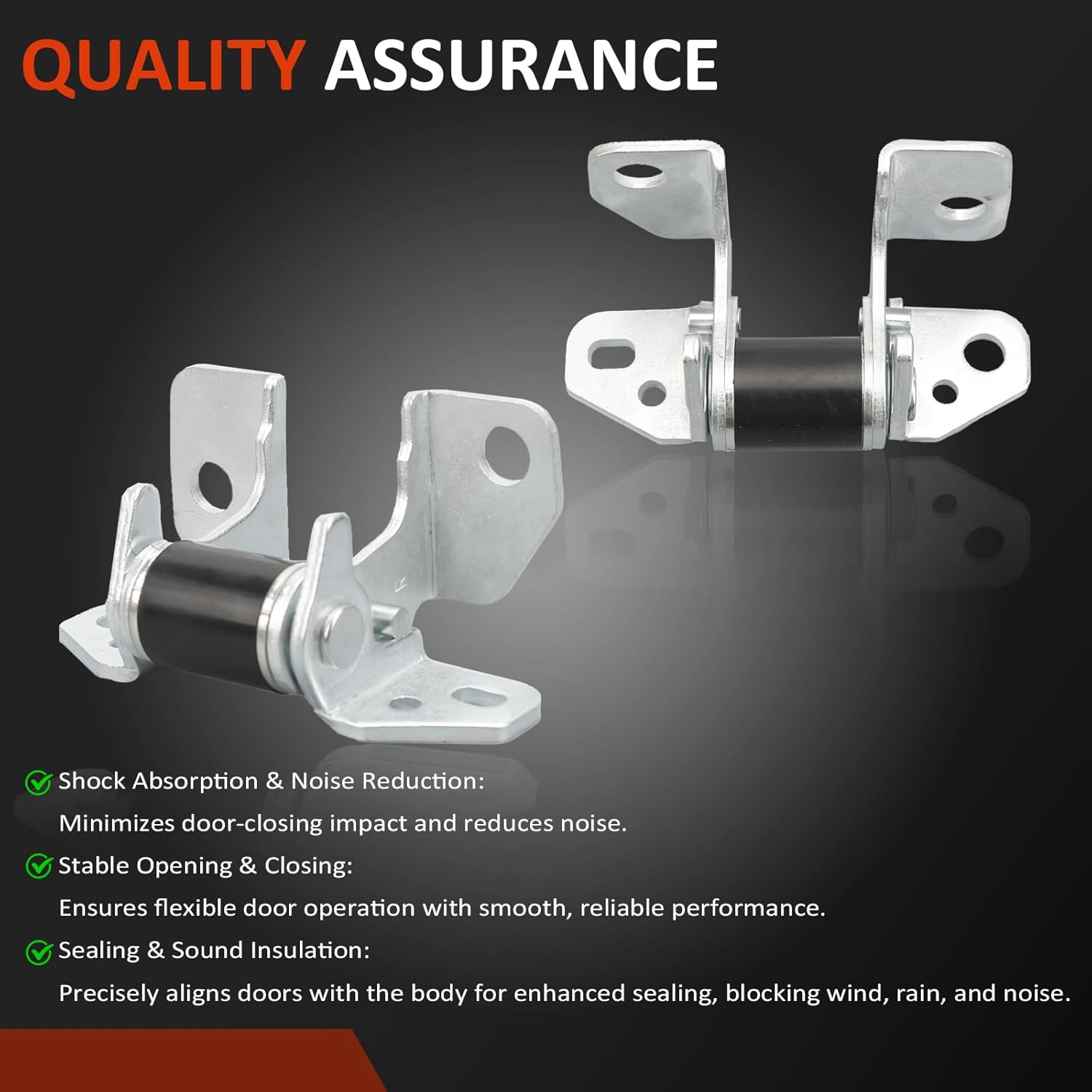 Driver & Passenger Side Front/Rear Lower Door Hinge Compatible with Dodge Charger Durango Chrysler 300 2013-2023, Jeep Grand Cherokee 2013-2021 Replace# 55113665AI 55113664AI