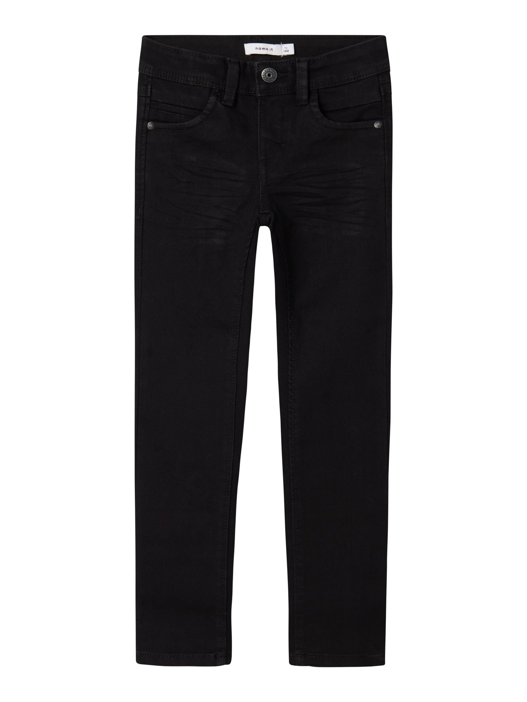 Name IT NKMSILAS XSLIM Jeans 2002-TX Noos, Vaqueros Ajustados Niños, Black,