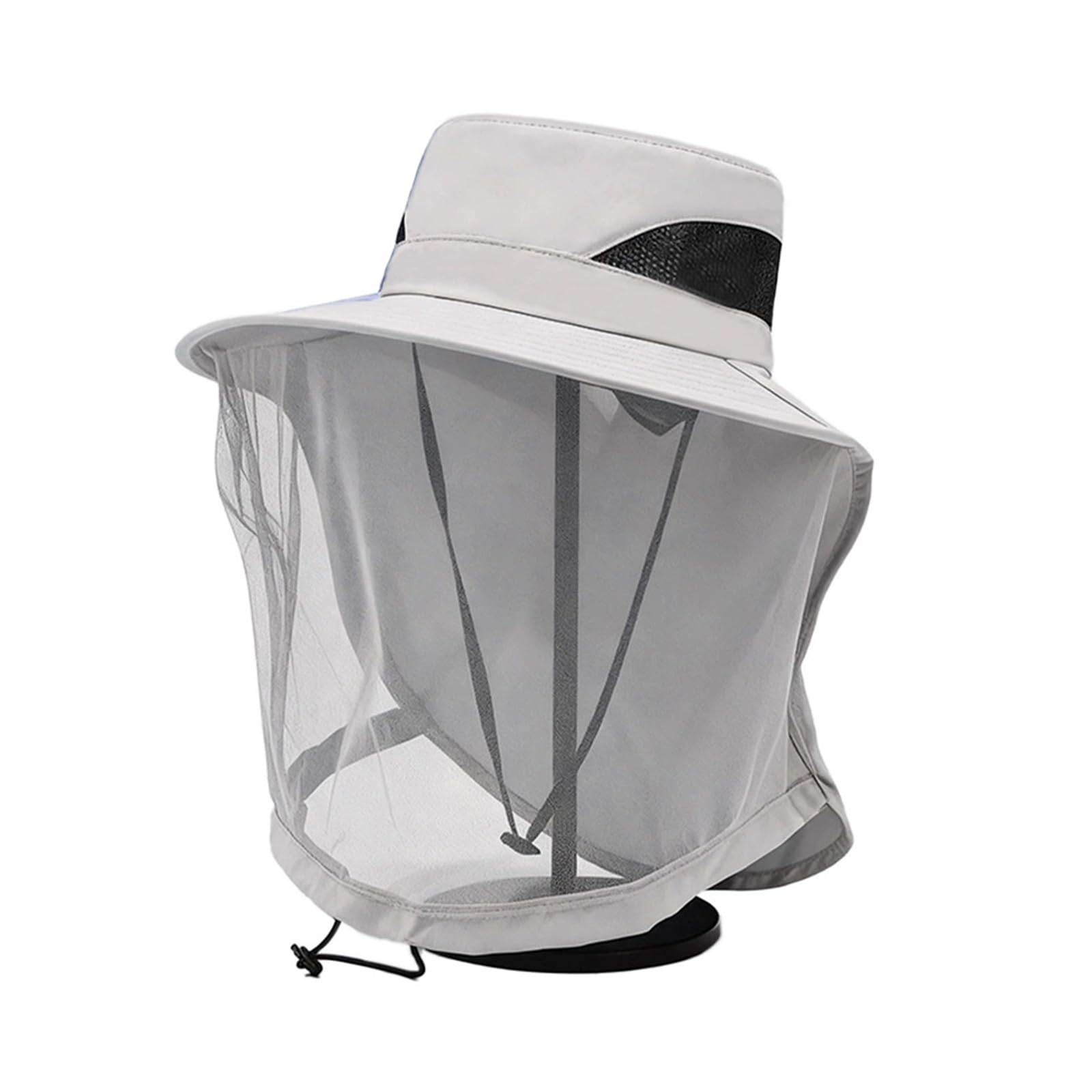 Cappello con Zanzariera, Grigio Cappello Zanzariera, Cappelloda Sole Traspirante, Visione Ampia, Cappellodi Testa a Rete Faciale per Campeggio, Escursionismo, Pesca