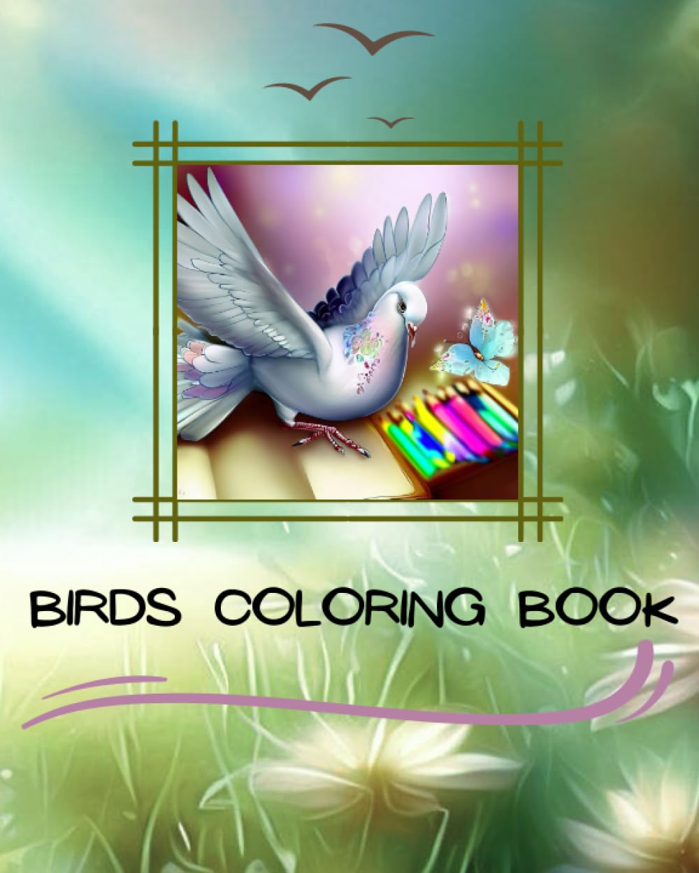 ImagiNote Creations - Exotic Birds Coloring Book | Activity Book | 8 by 10 Inches | 50 Birds - 102 Pages