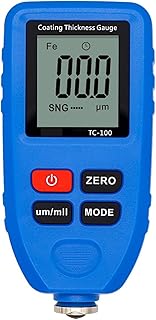 TC100 Coating Thickness Gauge Car Paint Film Thickness Tester Measuring FE/NFE Russian Manual Paint Tool Black TMP1105 (Color : Blue)