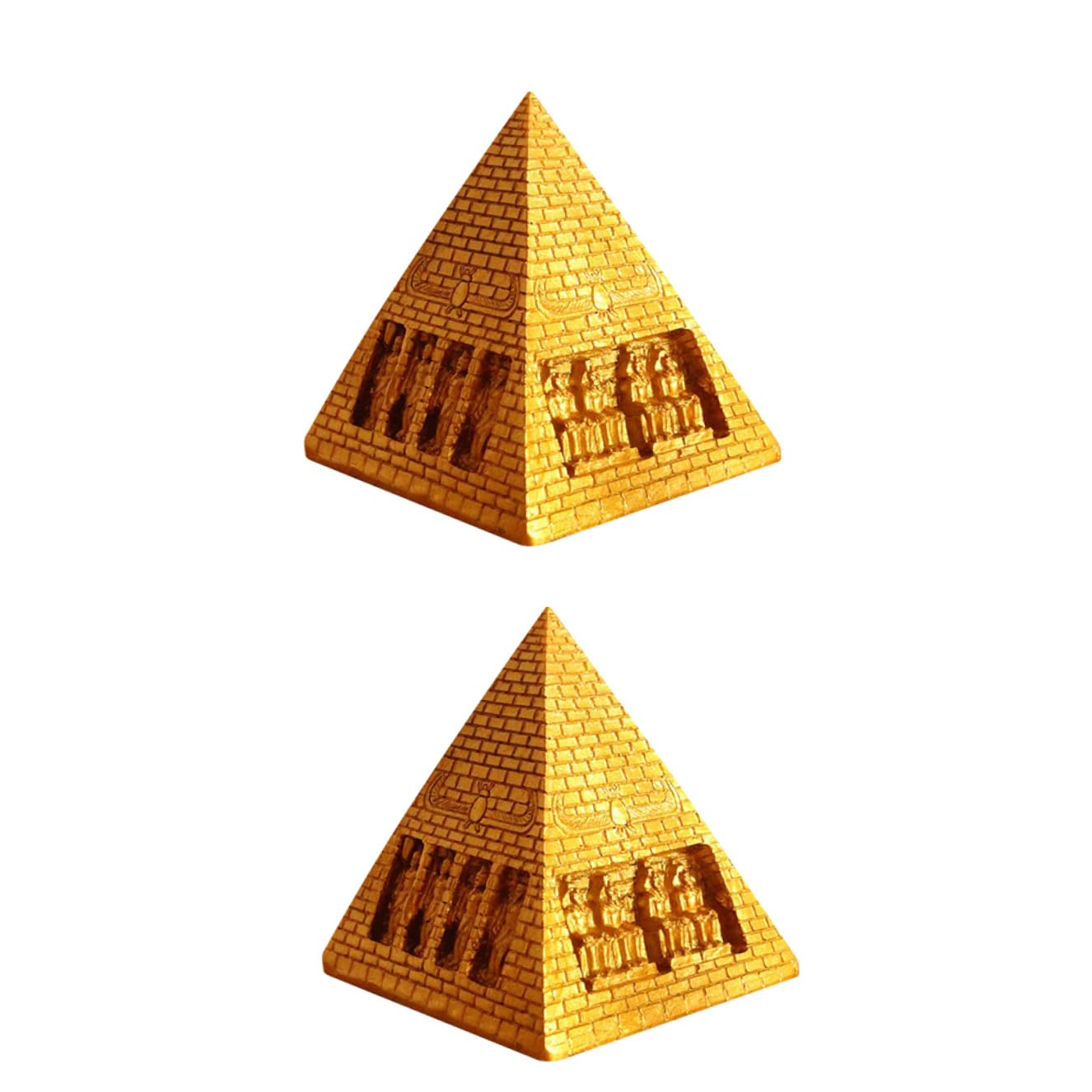 Pyramide en résine dorée, le cadeau de décoration idéal pour le bureau
