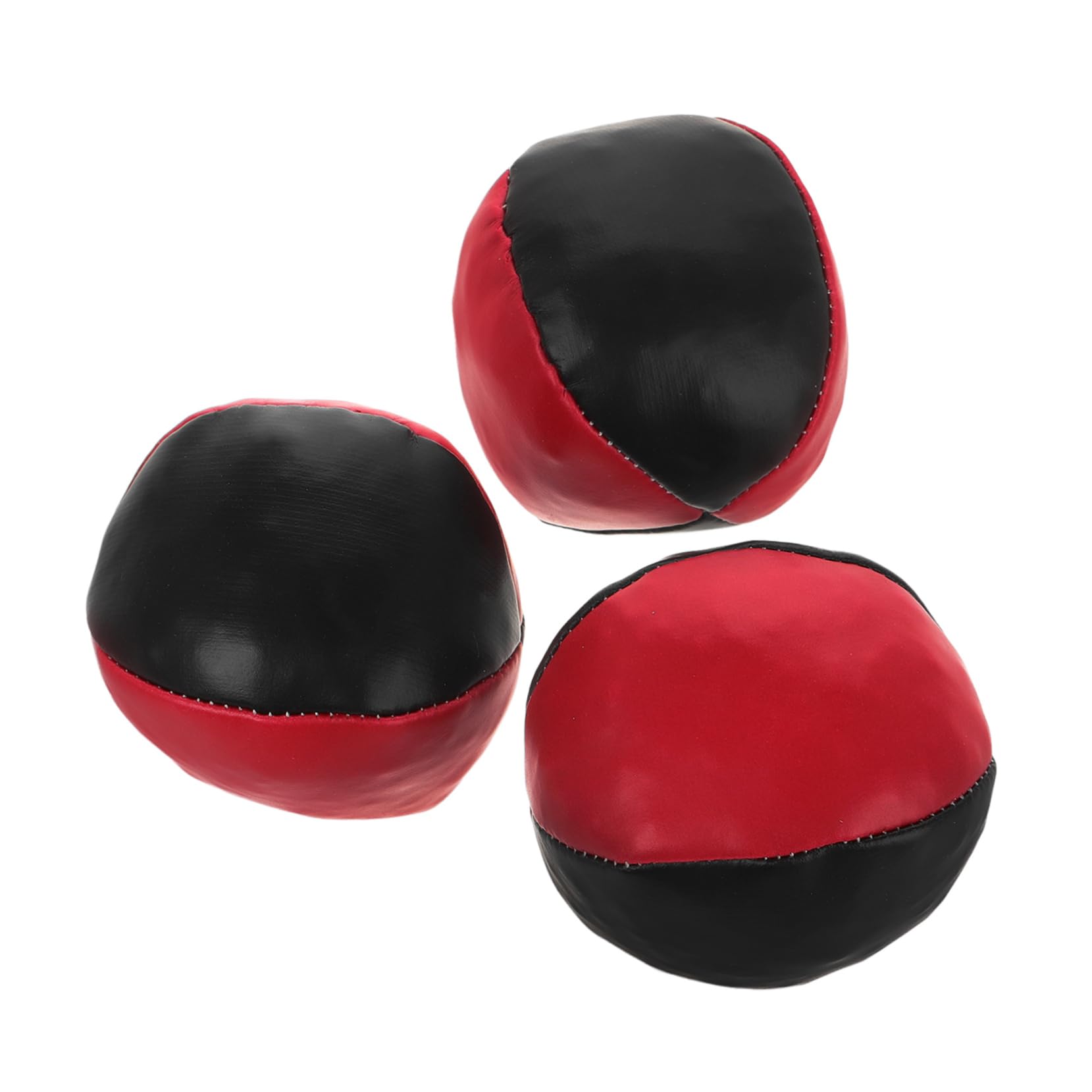 IMIKEYA 3Pcs Juggling Balls for Beginners Mini Soft Grip Circus Balls Black and Red for Adults to Enhance Juggling Skills and Hand Eye Coordination