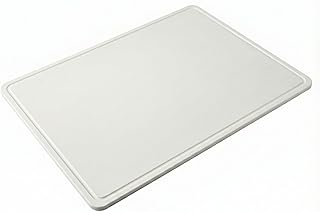 Extra Large 20 x 15 Plastic Cutting Board with Groove - Heavy 1/2" Thick White HDPE Poly, Long Lasting and NSF Approved for Restaurants and Commercial Kitchens - Weight 5lb
