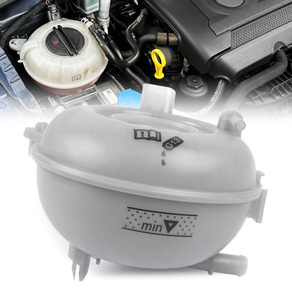 ROBUST Radiator Coolant Expansion Header Tank Reservoir for Volkswagen Golf Passat Tiguan Audi A3 Q2 Q3 TT Seat Ateca Leon Skoda Fabia Octavia Superb 5Q0121407T 5Q0121407A