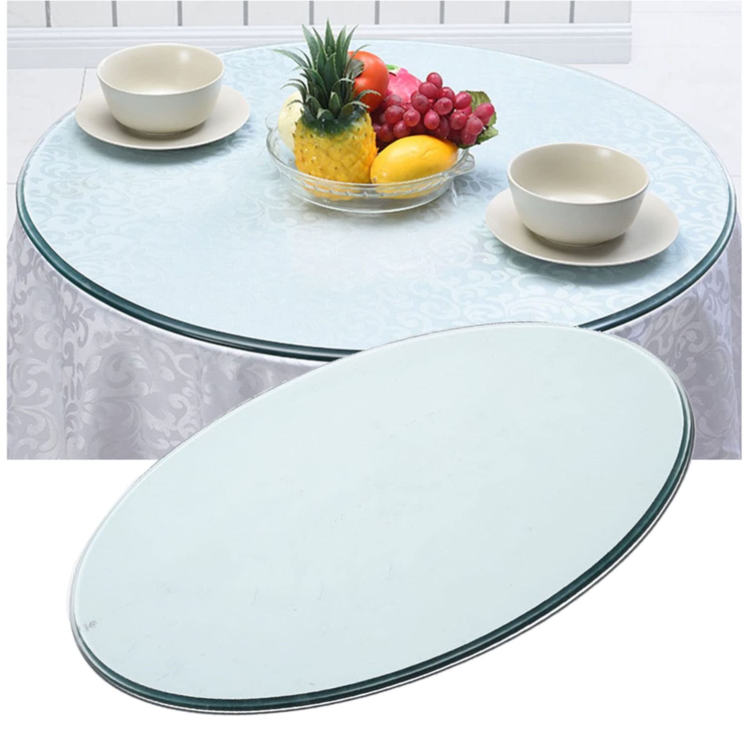 丸板 ガラスのテーブルトップ 厚み8mm 直径 38cm 48cm 50cm 55cm 58cm 60cm 強化 ガラステーブルトップガラス  テーブル天板 DIY テーブルのガラス天板 高温耐性 透明ガラス素材 ダイニングテーブル コーヒーテーブル (Color : 58cm)