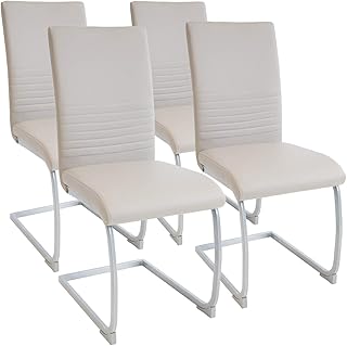 Albatros Silla Cantilever Murano Set de 4 sillas Beige, SGS Probado