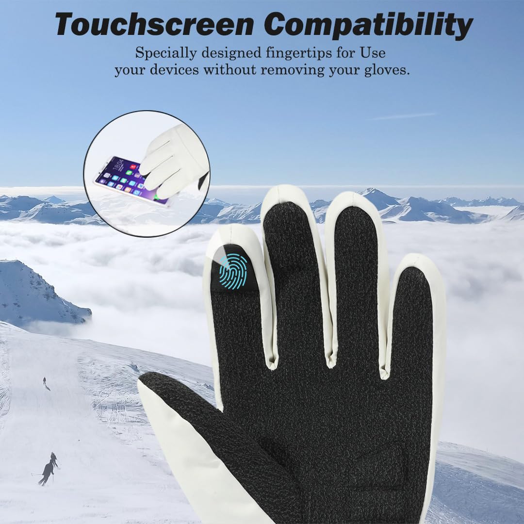 Guanti Da Sci PRO Con Tutore Polso Supporto Protezione, Guanti Termici Impermeabili Con Touchscreen Per Sci Snowboard