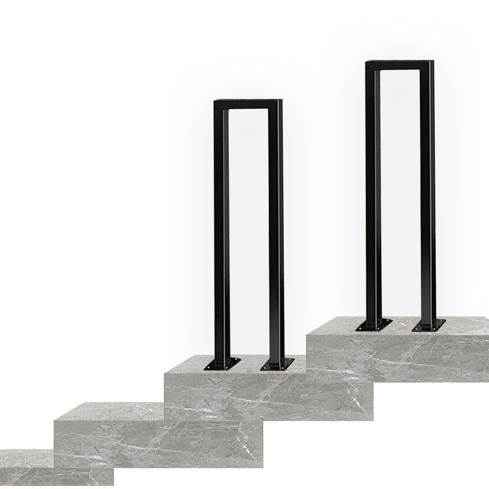 Garden Stair Railing Handrail, Hand Rails for Outside Steps, Terrace Decking Balustrade for Indoor Outdoor, Transitional Handrail for Exterior Step, Handrail Picket, 75 85 90 100cm