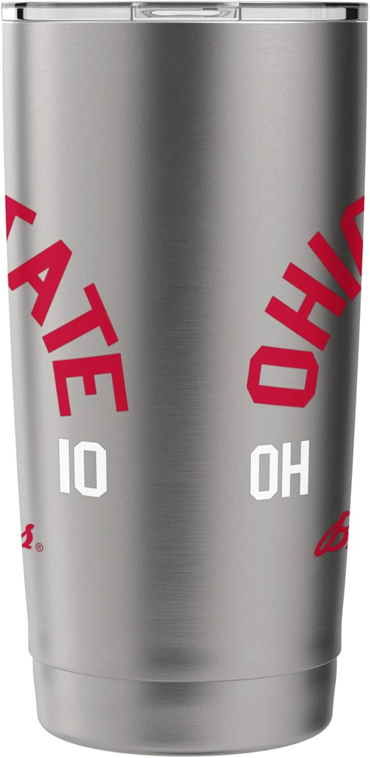 Ohio State Buckeyes Game Time Logo Officially Licensed Stainless Steel Insulated Tumbler - Image 4