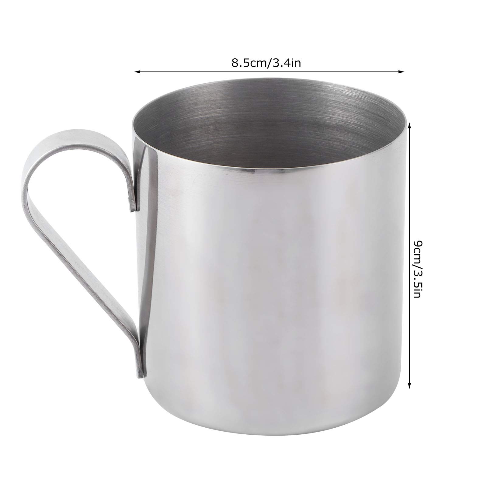 QANYEGN 400ML Drinks Mug, Stainless Steel Beer Mug, Cocktail Mug for Beer Coffee Water Milk Drinks with Handle(Sier)