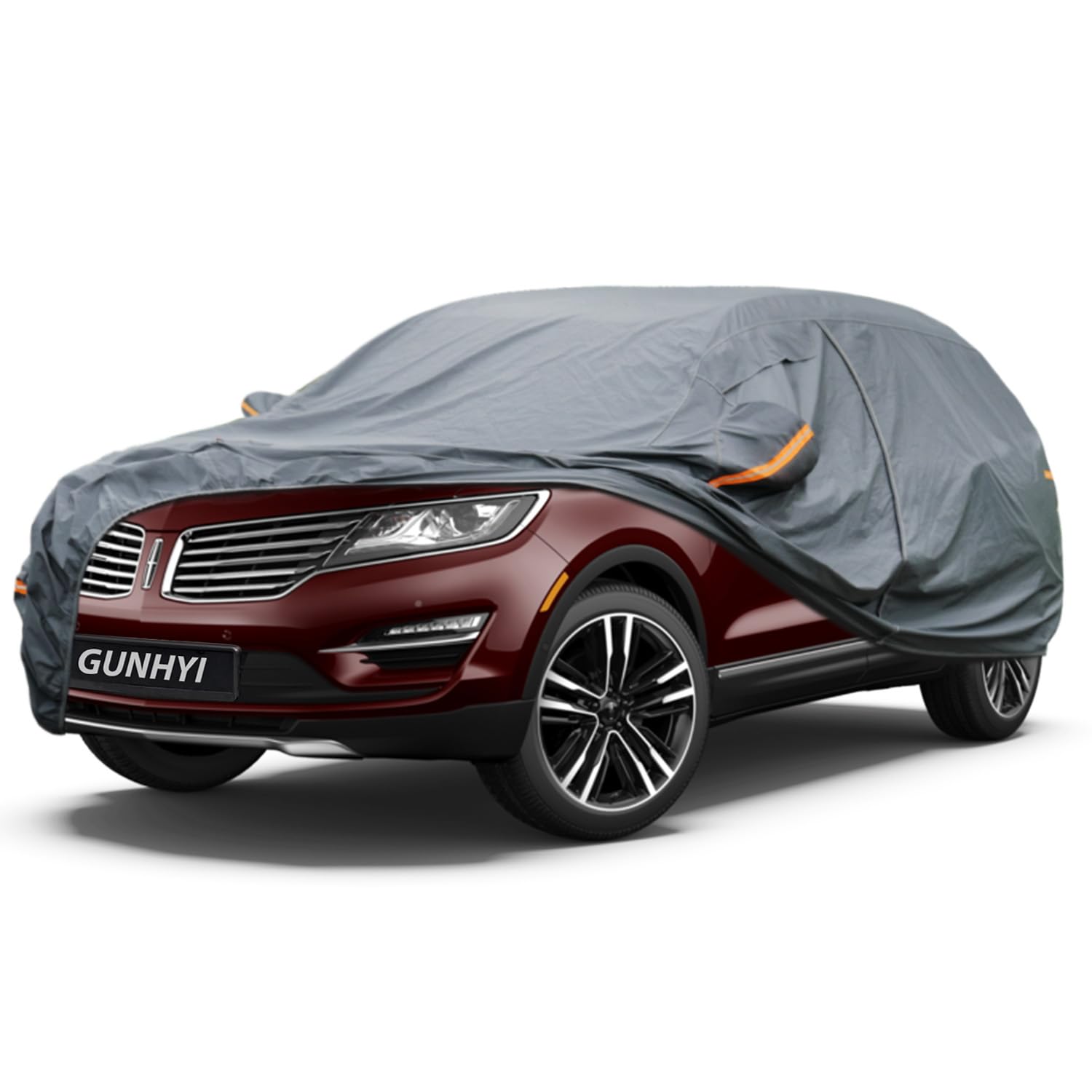 GUNHYI Premium Car Cover Custom Fit Lincoln MKC, 16 Layers Heavy Duty Car Cover Waterproof All Weather with Zipper Door for Sun Rain Snow Dust Uv Protection