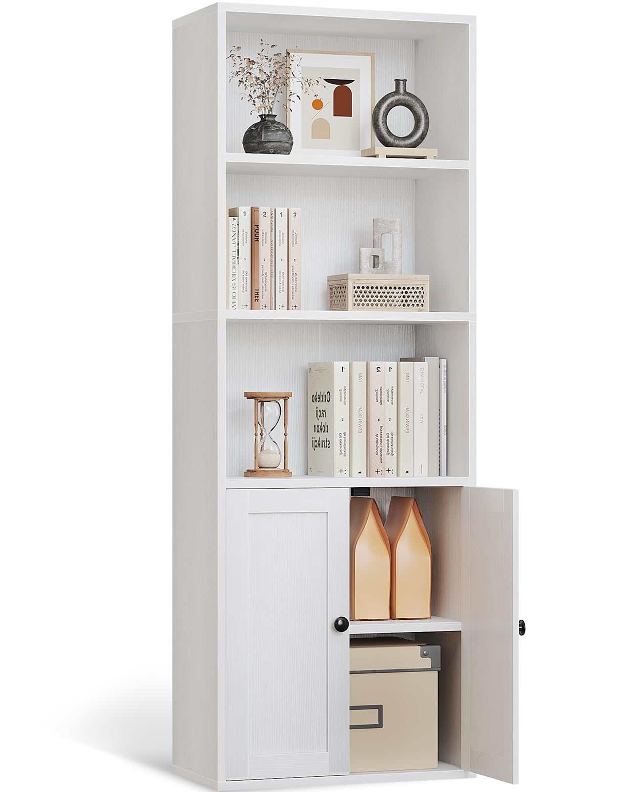 Amazon｜AODK 本棚 大容量 オープンシェルフ 5段 棚 スリム 収納ラック