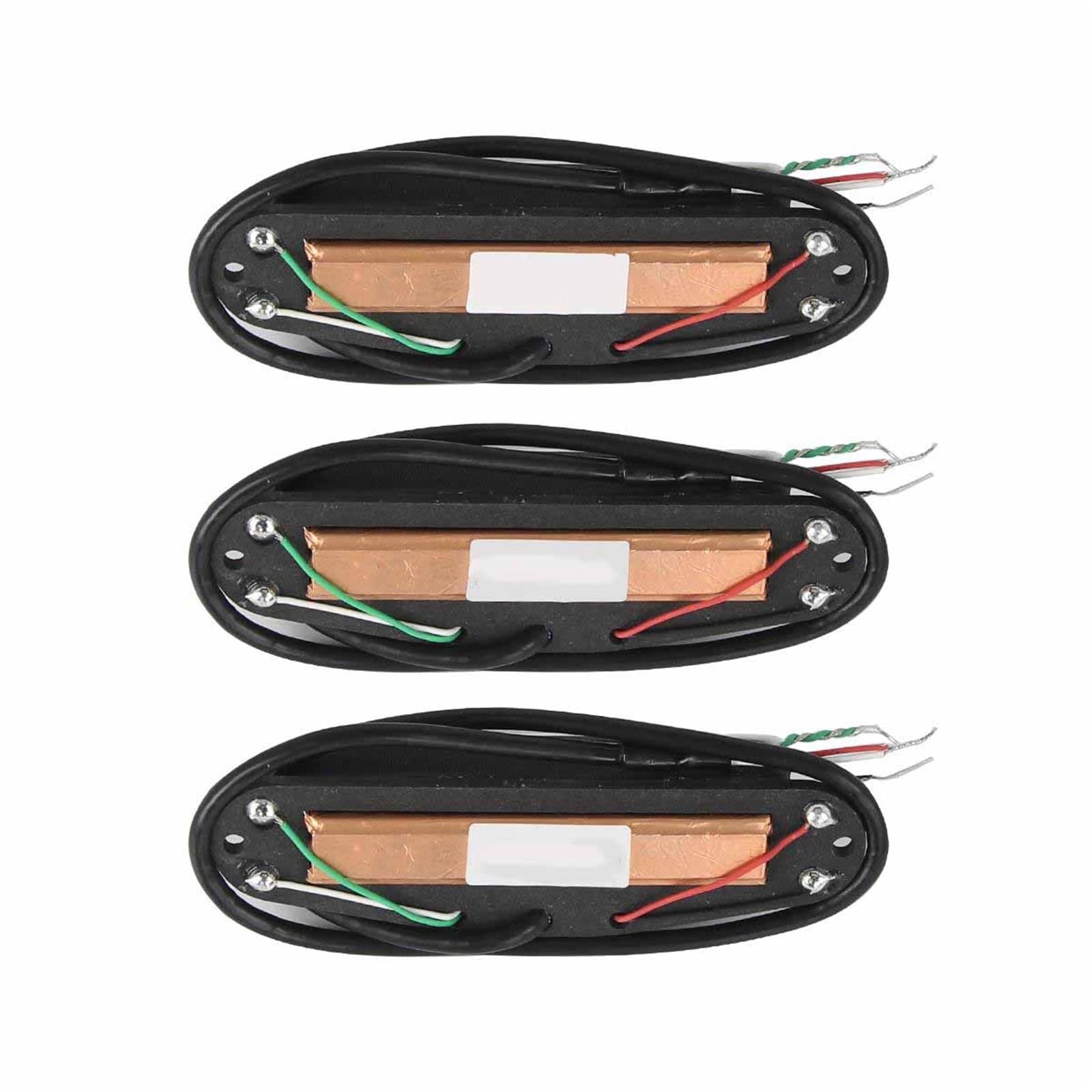 Przetwornik Do Gitary Elektrycznej 3częściowy Czarny Przetwornik Gitarowy Alnico 5 Z Podwójnymi Szynami