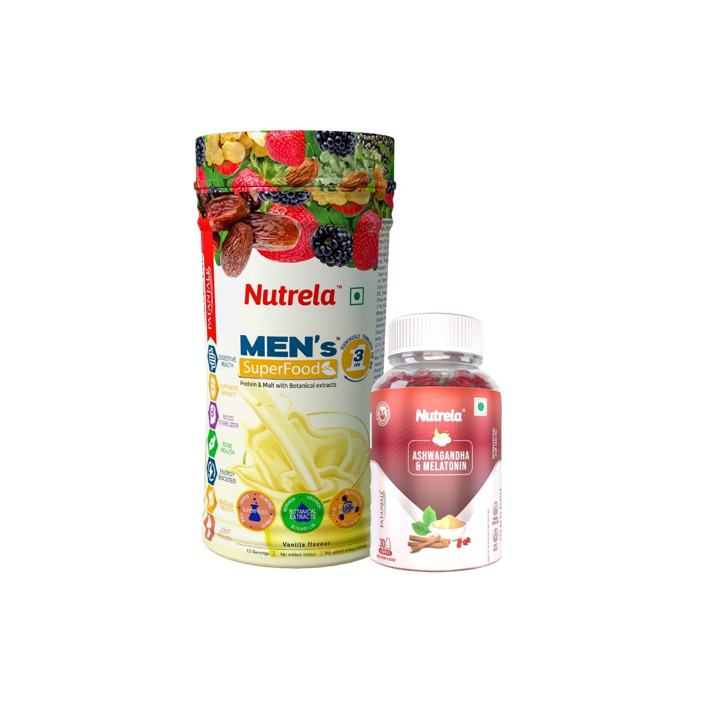 Nutrela Combo Men Superfood & Melatonin Ashwagandha Gummies-image-48