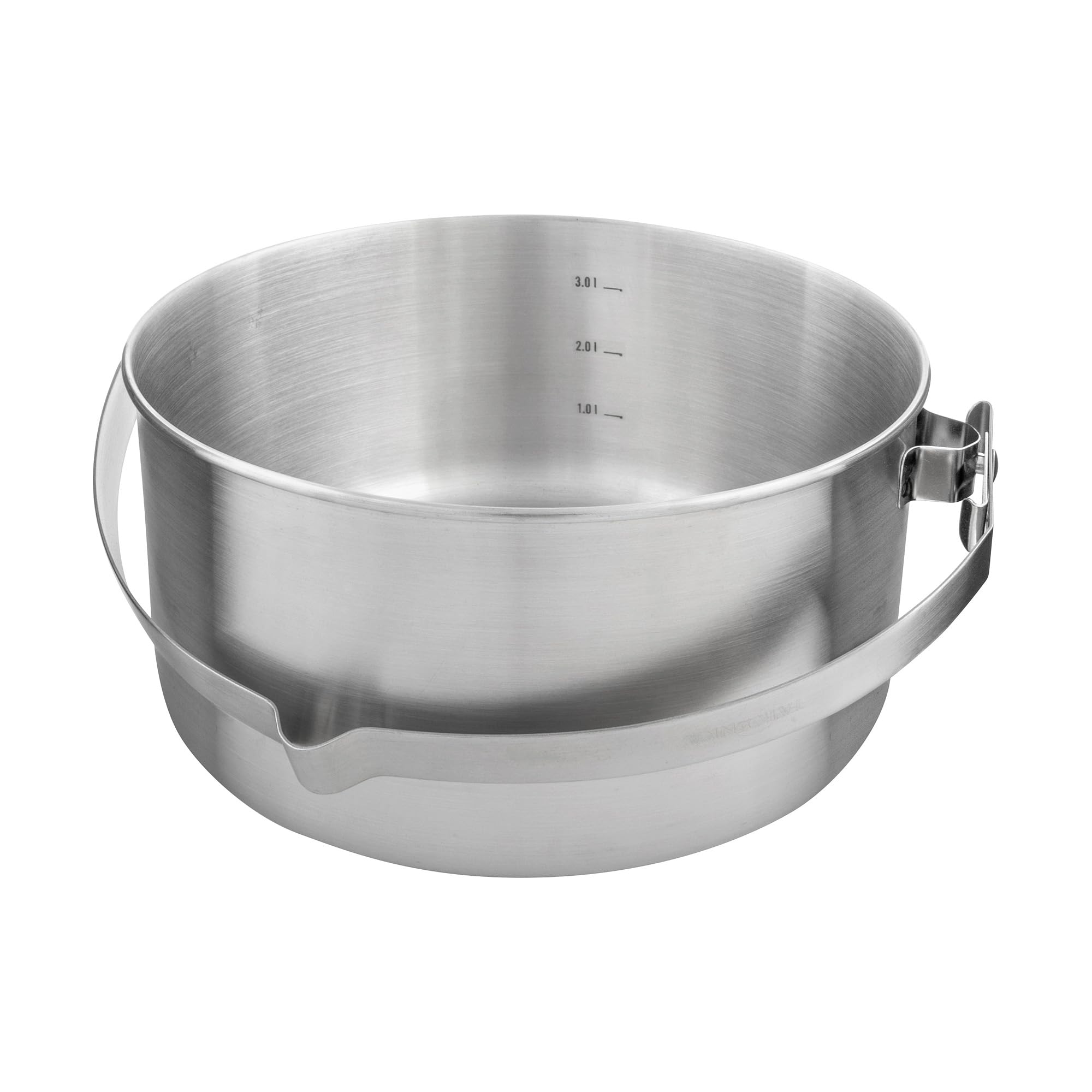 Tatonka Kettle II (2.5/4 L) - Outdoor-Kochtopf aus Edelstahl mit Volumenskalierung und inklusive Deckel mit Siebfunktion - 2,5/4 Liter Volumen