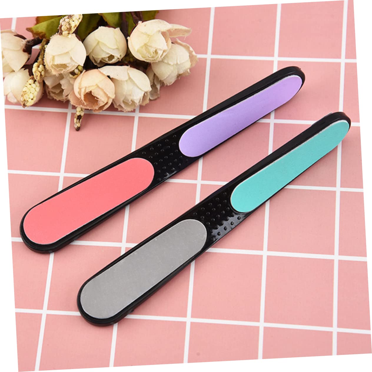 Beavorty 30piezas Limas De Uñas Cuatrifaciales Para Manicura Herramienta De Pulido y Lijado De Uñas Para Profesional y Aprendizaje De Nail Art