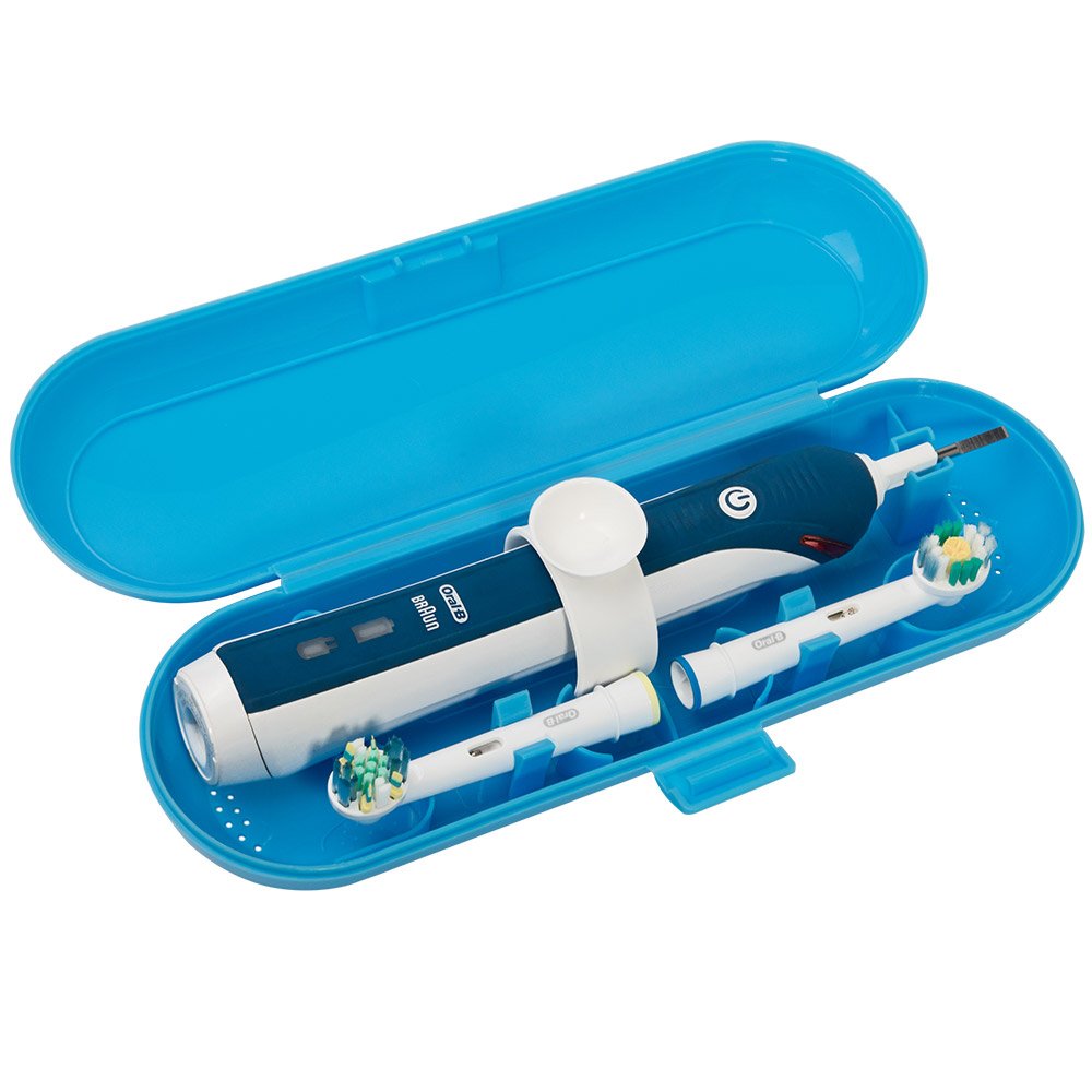 Plastic Electric Toothbrush Travel Case for Oral-B Pro Series, Blue-image-16