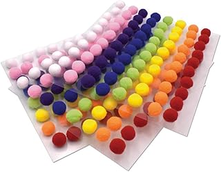 Creativity Street Self-Adhesive Poms, Assorted Colors, Set of 240, 5/8 in