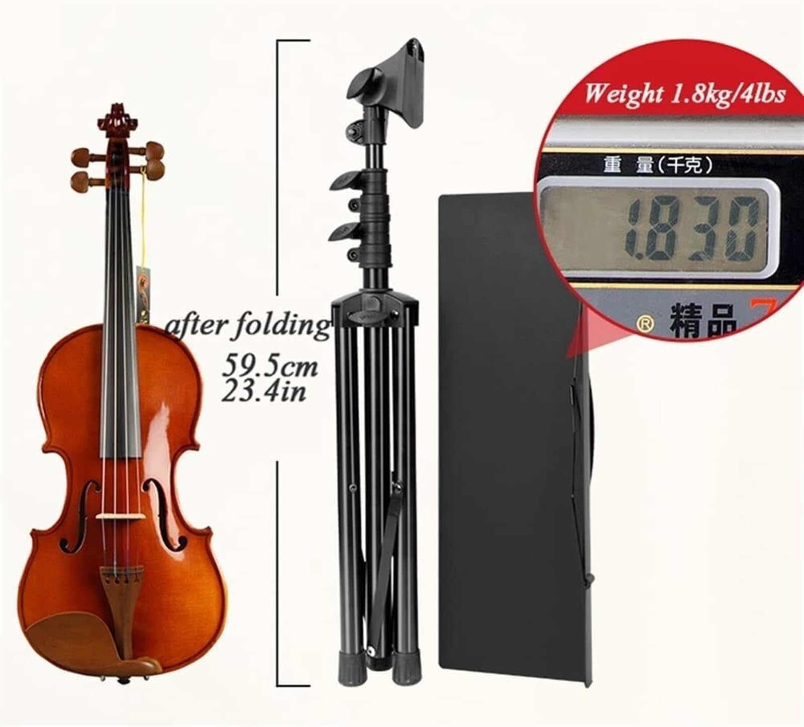 Notenständer Klappbarer Notenhalter Höhenverstellbar 78-150 cm Notenständer Mit Koffer Und Klemmhalter Ständer