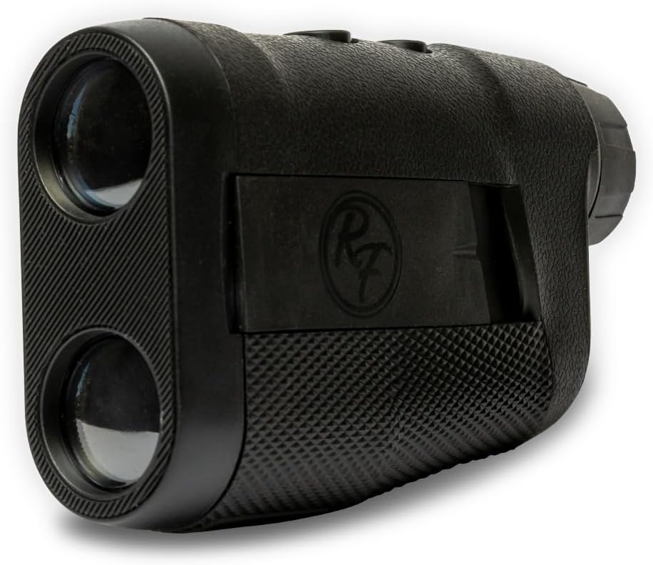 Range Flask – Golf Flask Shaped Like a Rangefinder, 7oz Stainless Steel Interior with Magnetic Cap & Sides, Collapsible Funnel Included – Portable Gift for Men and Golfers (Black)