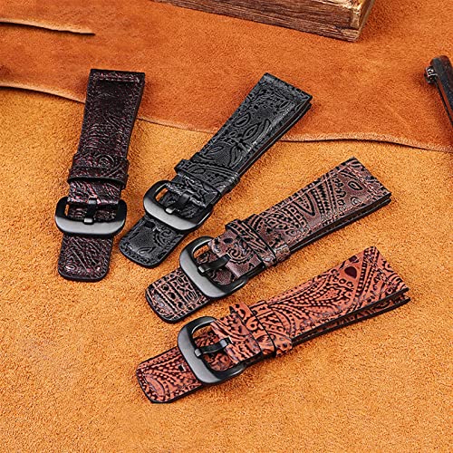 Bracelet montre Seven Friday cuir marron noir pour look vintage