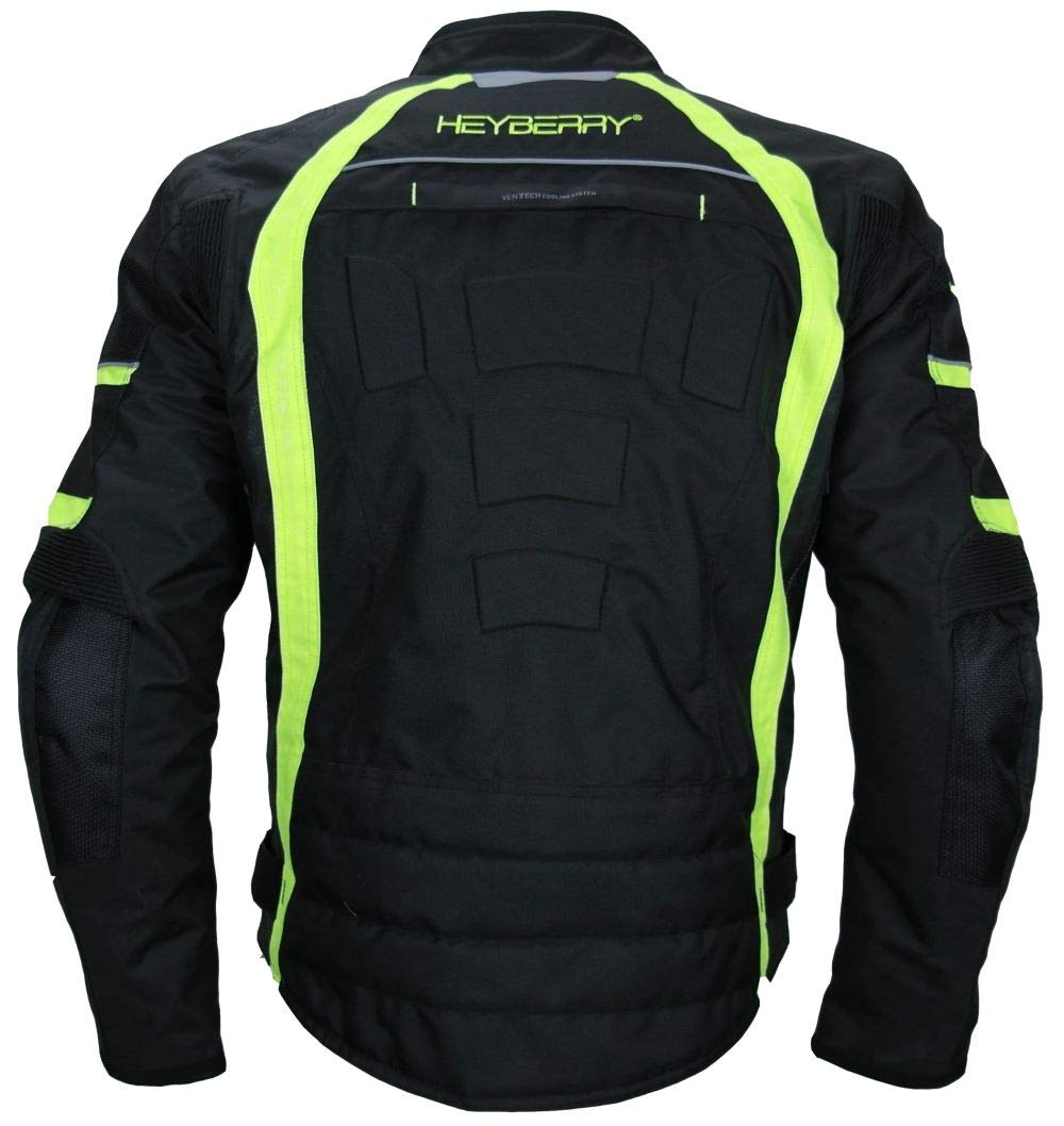 HEYBERRY Kurze Herren Motorradjacke mit Protektoren Gr. M - 7XL