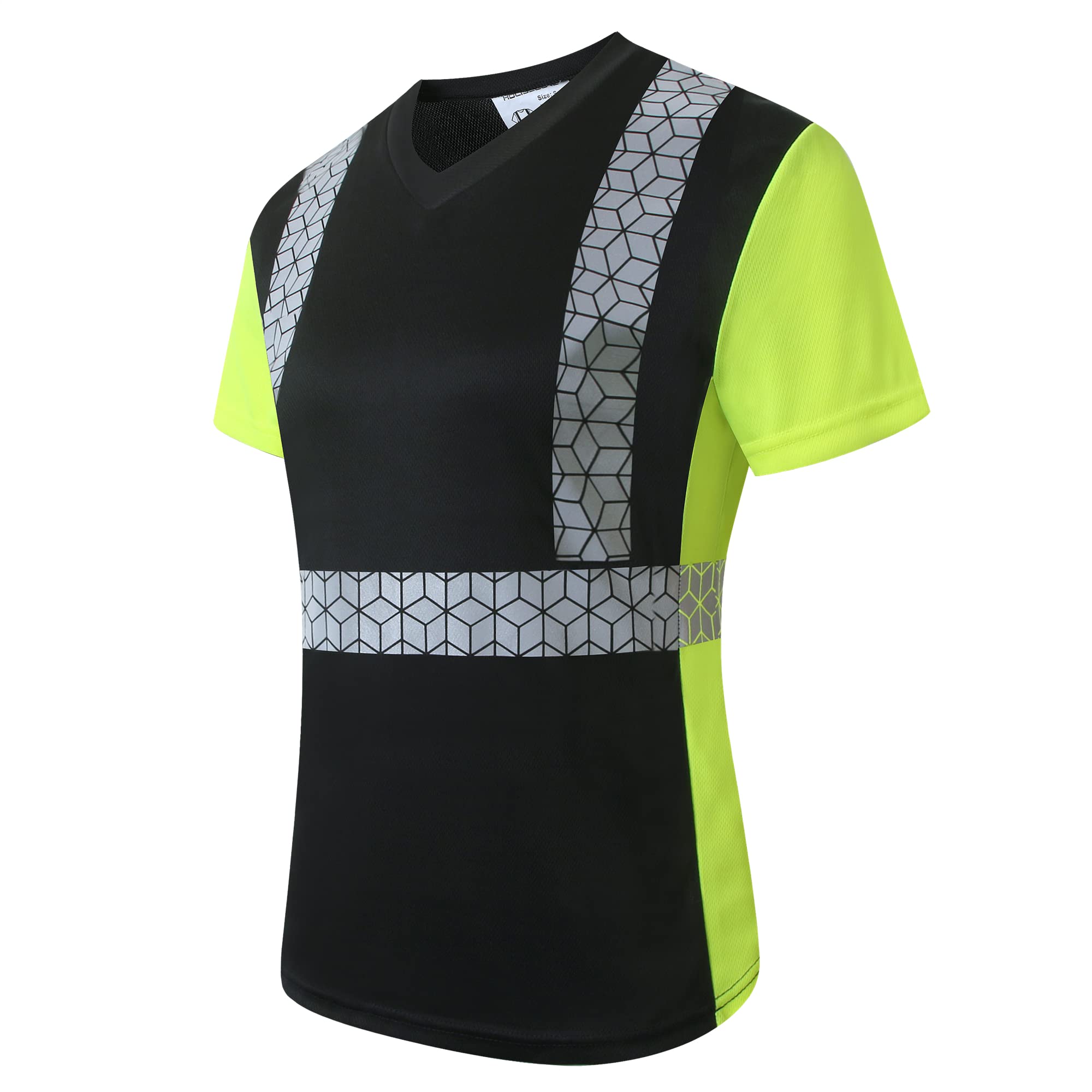 Women Safety Shirt,High Reflective T Shirt for Woman with Unusual Reflective Pattern,Short Sleeve Breathable