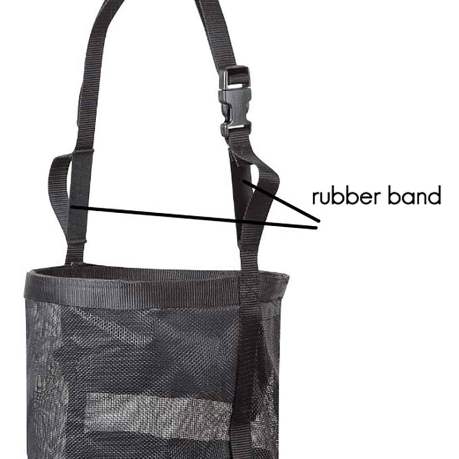 Bolsa de alimentación para caballos, bolsas de malla transpirable, bolsa de heno de alimentación lenta, bolsa de heno portátil para caballos, con correa ajustable, broche duradero para bolsas de ali