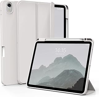 kenke Case for iPad Air 5th Generation 2022 / iPad Air 4th Generation 2020 10.9-inch, Auto Sleep/Wake Slim Trifold Stand Case with Pencil Holder, Soft TPU Smart Back Cover for iPad Air 5/4, Gray