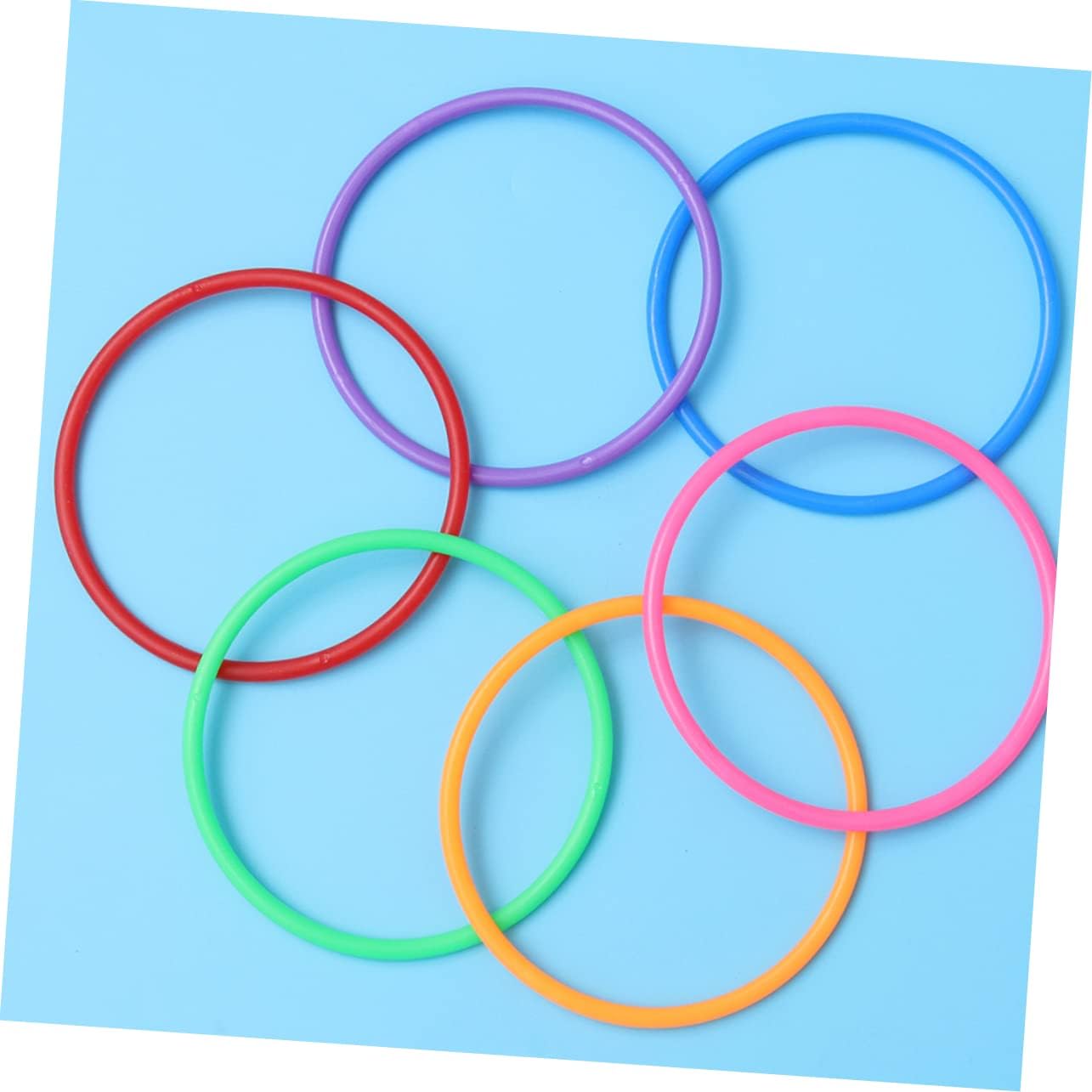 UPKOCH 20pcs Plastic Toss Rings for Solid Circle Ring Game for Carnival Backyard Outdoor Fun Random Color for Hand Eye Coordination Activities Random Color