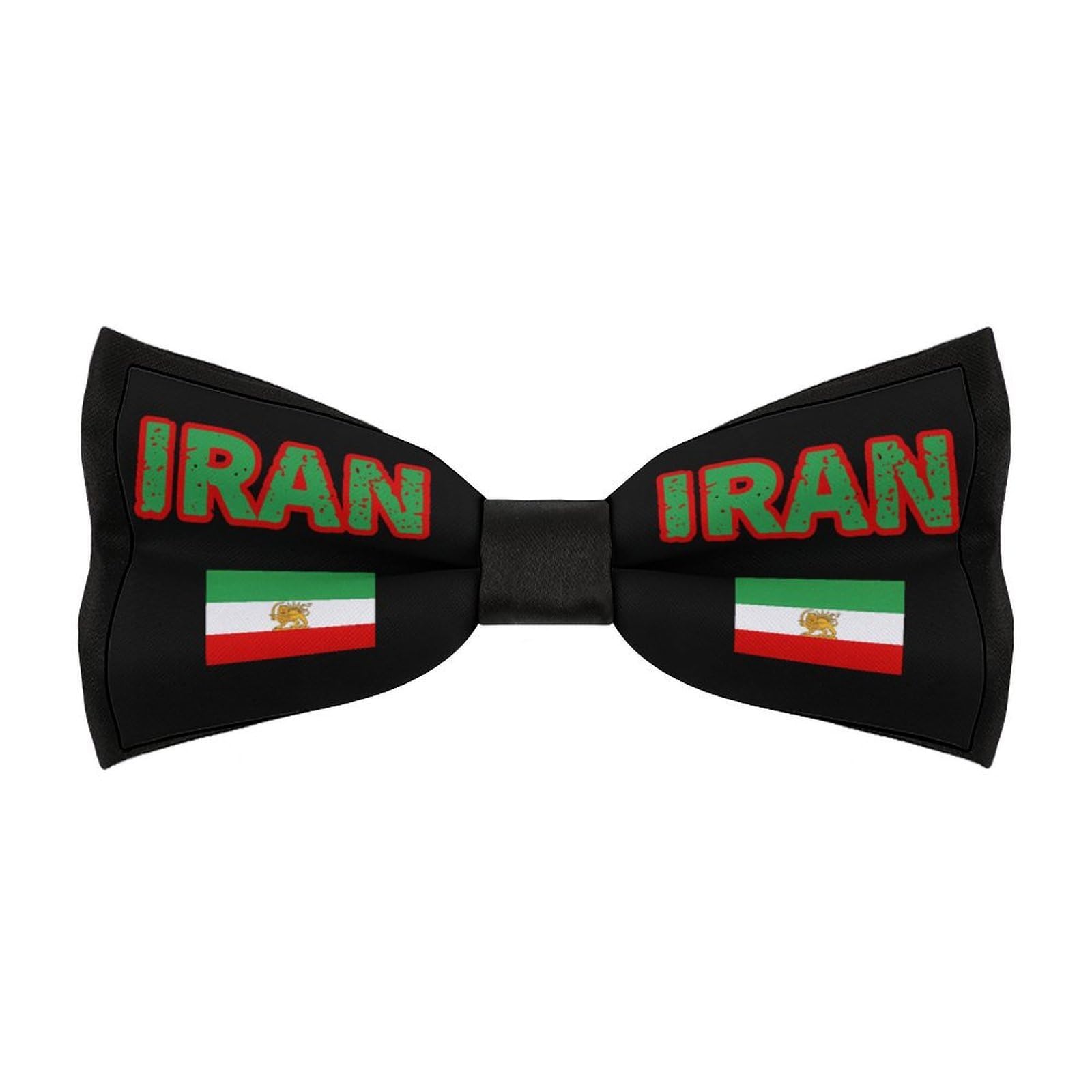 Jiufotk Unisex As Pic Iran Flag Men's Classic Bowtie Formal Bow Tie For Business And Wedding