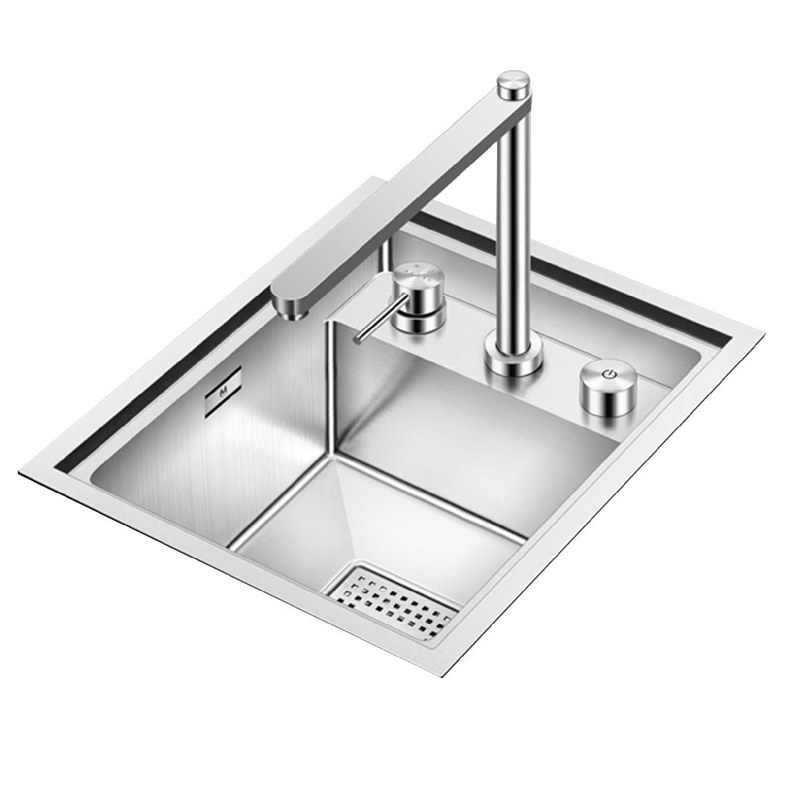 Lavello da Cucina A Una Vasca, Lavello da Cucina in Acciaio Inox Nascosto, Lavello Nano, Lavello da Cucina per Verdure, Mini Lavello Singolo con Controllo da Tavolo, Lave