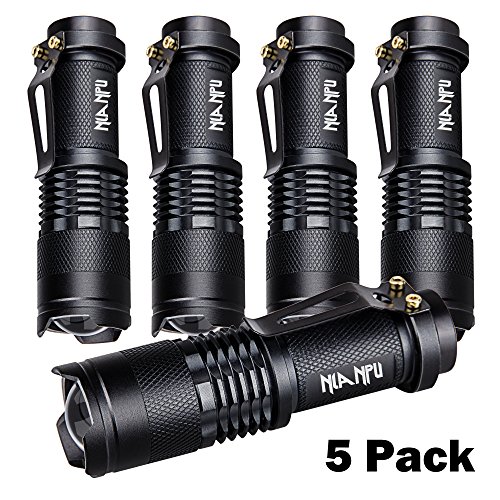 5 Pack SK-68 3 Modes Handheld Mini Cree Q5 LED Flashlight Torch Tactical