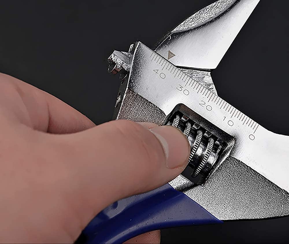 Chiave Regolabile Mini 10 Cm – Apertura 44 Mm, Impugnatura Blu Antiscivolo, Per Idraulica, Auto E Lavori Di Precisione In Spazi Stretto
