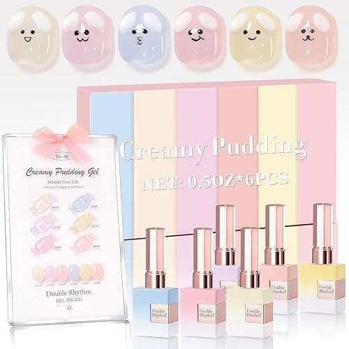 Miniatura 10 de Double Rhythm 6 Unidades 15 ML Esmalte de uñas en gel, kit de esmalte de uñas en gel, mismo color, misma botella, kit de manicura de uñas en gel