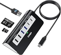 Vista 11 de P9 USB C Hub, INTPW 9-en-1 Adaptador USB Multipuerto con HDMI 4K, PD 100W, USB-C y 2 USB A 3.0 5Gbps, 2 USB A 2.0, Lector de Tarjetas SD/TF, Hub USB