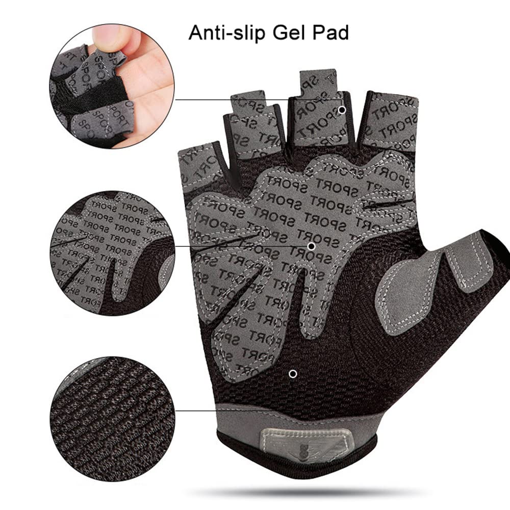 Paar professionelle Fitnesshandschuhe fürs Fitnessstudio, Gewichtheberhandschuhe für Damen und Herren, Workout-Bodybuilding-Handschuhe, Halbfinger-Handschutz, Fitnesshandschuhe (blau S)