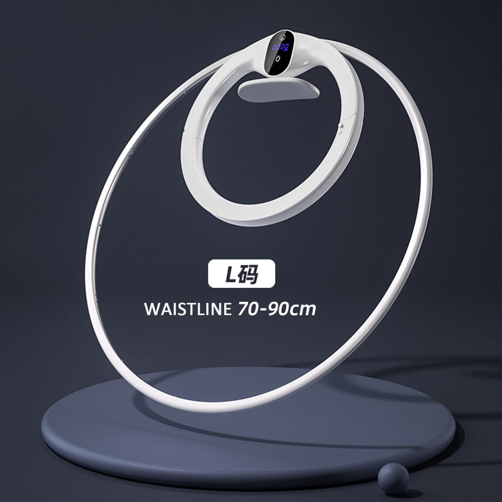 Smart Hula Hoop, Countable Drops Not Yoga Weighted Hula Hoop, Verstellbare Größe, Mit Massage Und Magneten, Für Taillen- Und Hüftübungen (L 70-90cm)