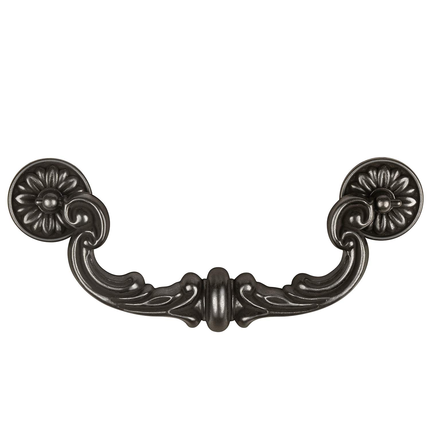 MuDuJia 6-Pack 6" Hole Center Large Drop-Down Bail Dresser Pull Handle Bail Drawer Pull Swing Drawer Pulls Rustic Vintage Style Antique Black Bronze Kitchen Cabinet Hardware 7.3" Total Length (6)