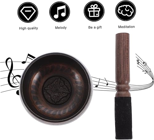 Miniatura 5 de SUPVOX 1 Unidades Buda Sound Bowl Budista Bowl Music Sound Bowl Alms Bowls Yoga Sets Crystal Sets Meditation Bowl Copper Singing Bowl Meditación